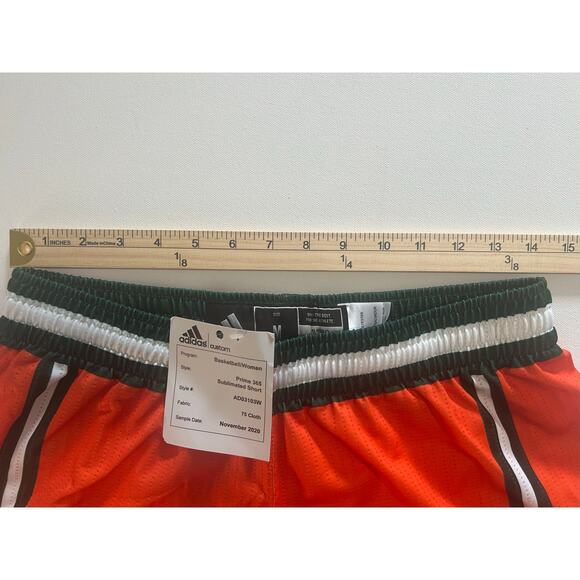 NCAA Team Issued Miami Hurricanes Adidas Medium Womans Short. NWTS - Picture 3 of 5